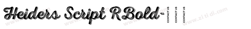 Heiders Script RBold字体转换